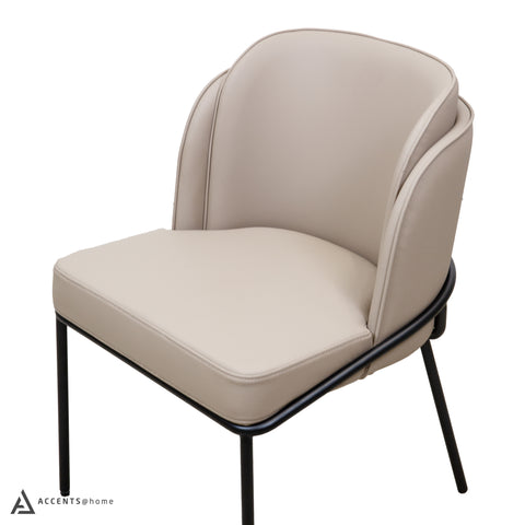 Angelo Faux Leather Dining Chair - Taupe