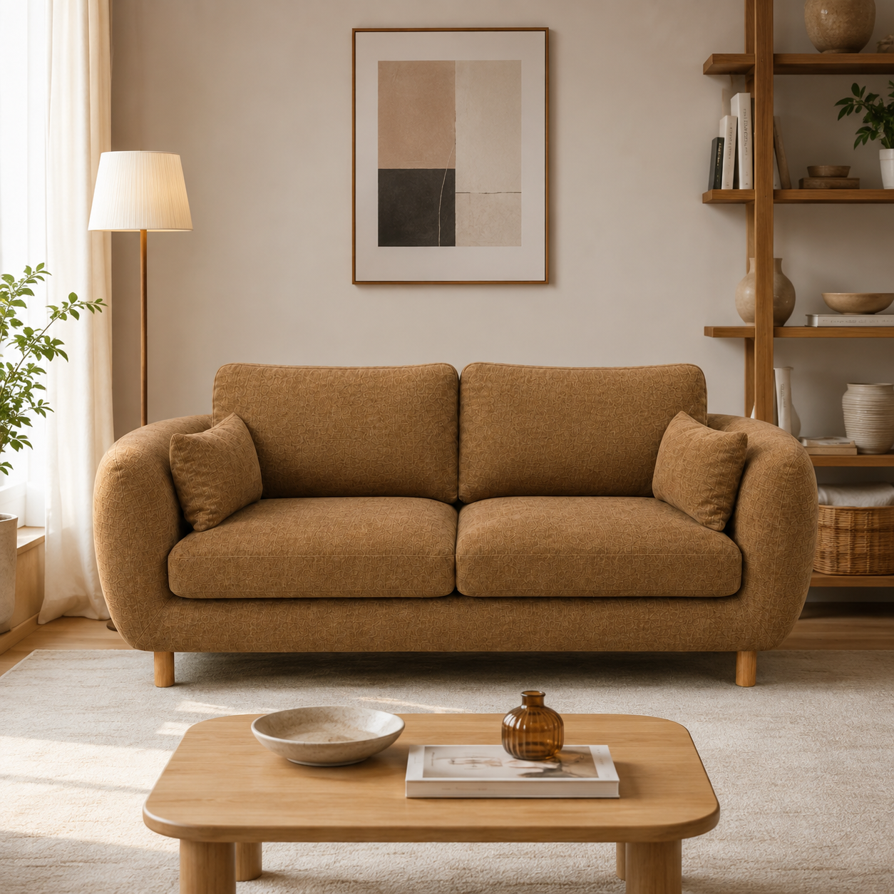 Anya 3-Seater Fabric Sofa