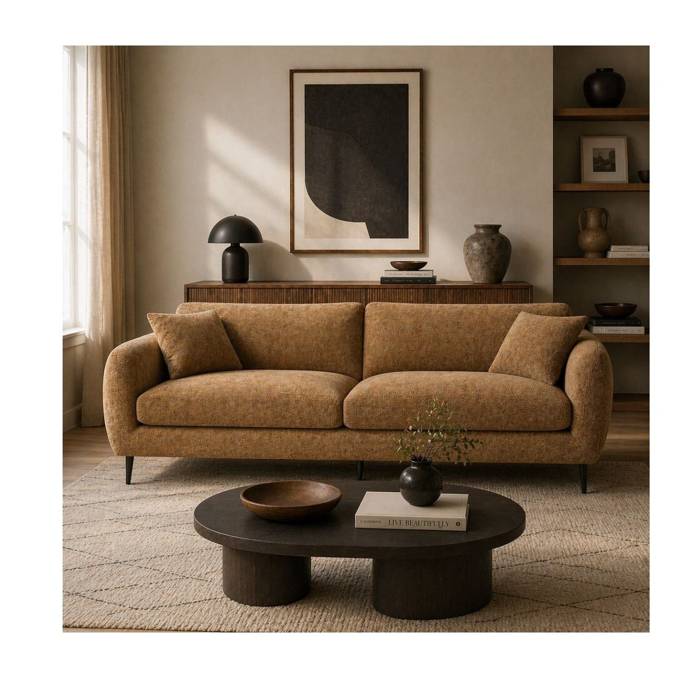 Anya 3-Seater Fabric Sofa