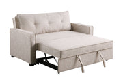 Argyle 2-Seater Performance Fabric Pull-Out Loveseat Sleeper – Oatmeal