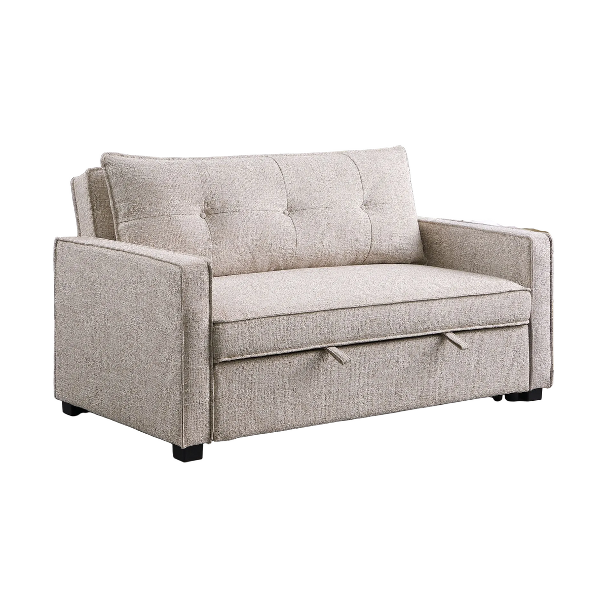 Argyle 2-Seater Performance Fabric Pull-Out Loveseat Sleeper – Oatmeal