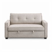 Argyle 2-Seater Performance Fabric Pull-Out Loveseat Sleeper – Oatmeal
