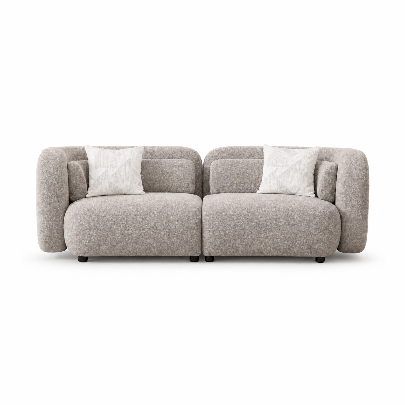 Ari Large Upholstered Sofa – Soft Greige