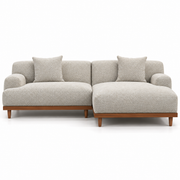 Arielle Upholstered Sectional with Chaise – Warm Ivory