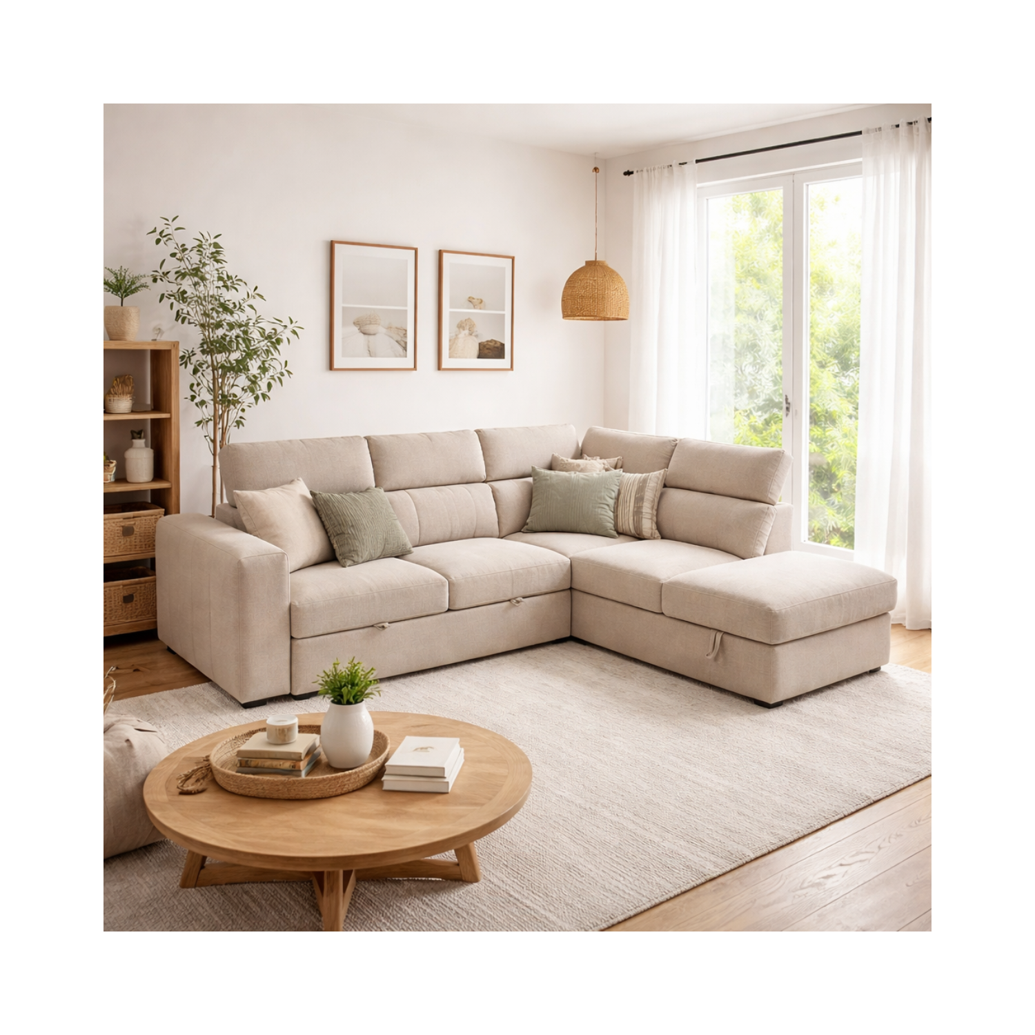Arlo Sleeper Sectional with Storage Ottoman