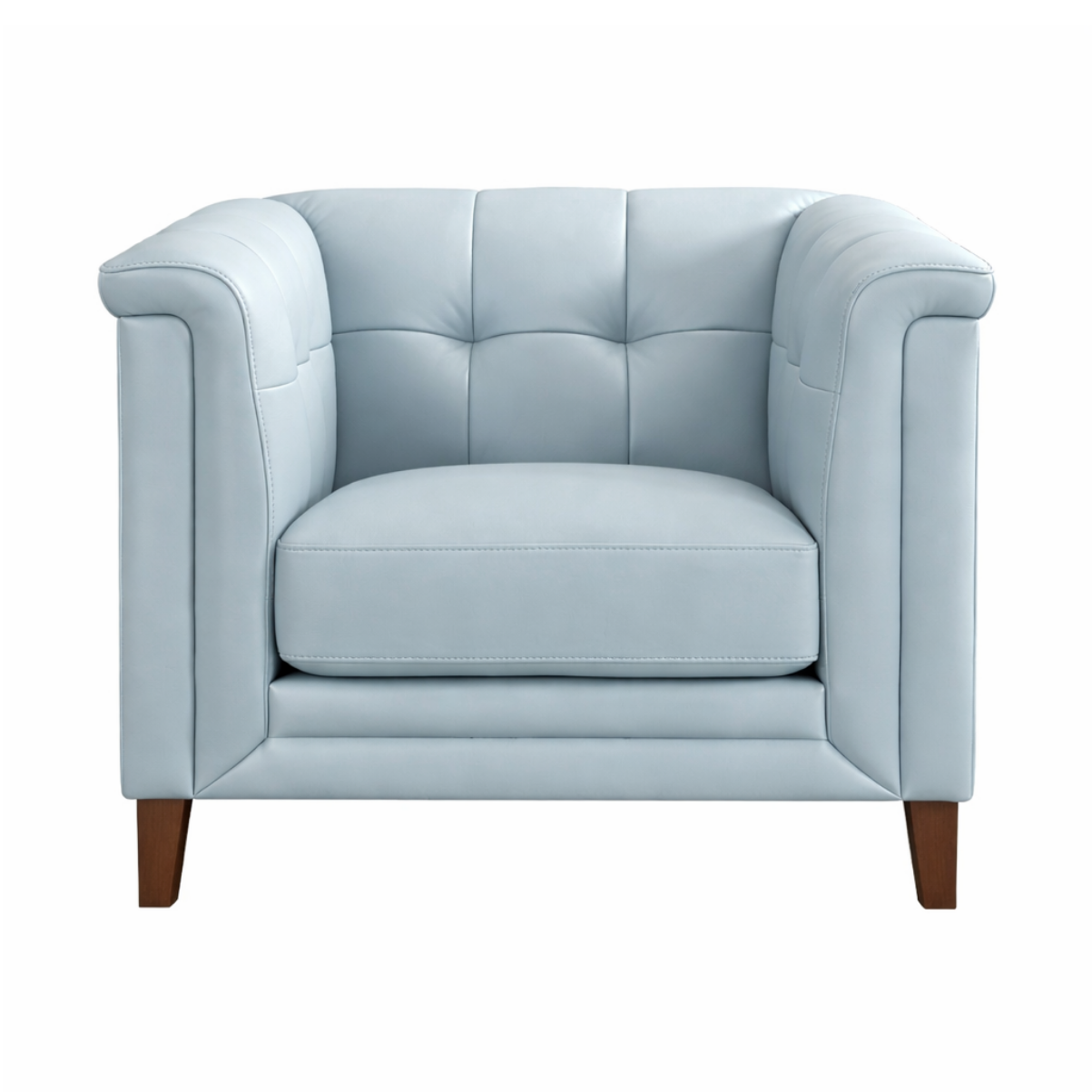 Arvon Genuine Leather Accent Chair