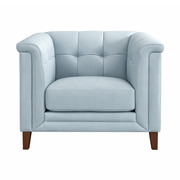 Arvon Genuine Leather Accent Chair