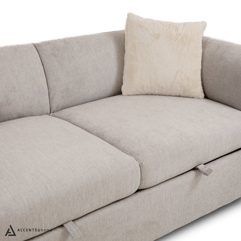 Asha Media Sleeper with Cushions - Taupe