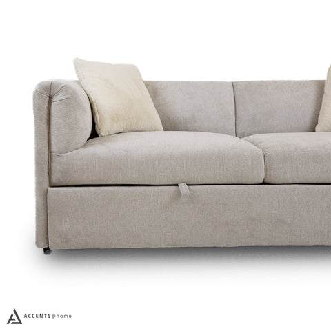 Asha Media Sleeper with Cushions - Taupe