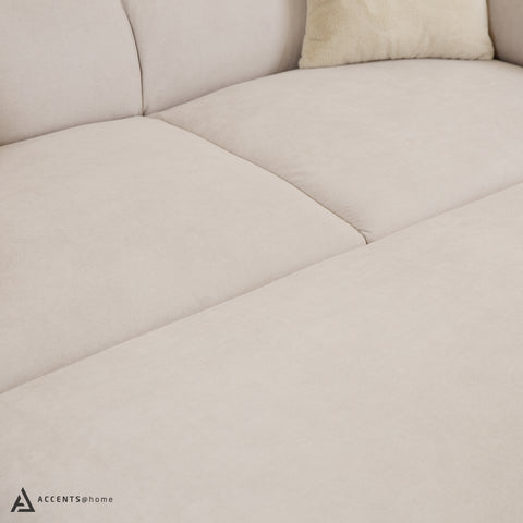 Asha Media Sleeper with Cushions - Cream