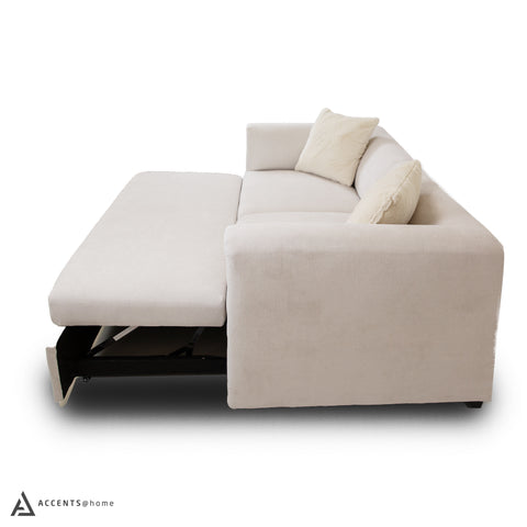 Asha Media Sleeper with Cushions - Cream