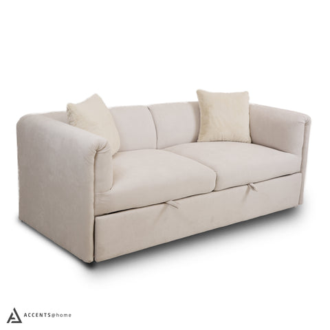 Asha Media Sleeper with Cushions - Cream