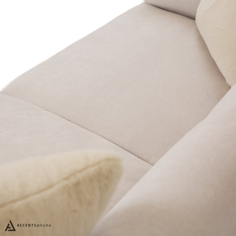 Asha Media Sleeper with Cushions - Cream