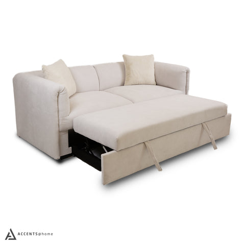 Asha Media Sleeper with Cushions - Cream