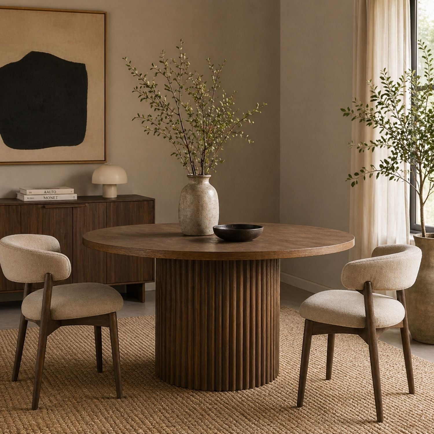 Auden 48" Round Dining Table – Chestnut