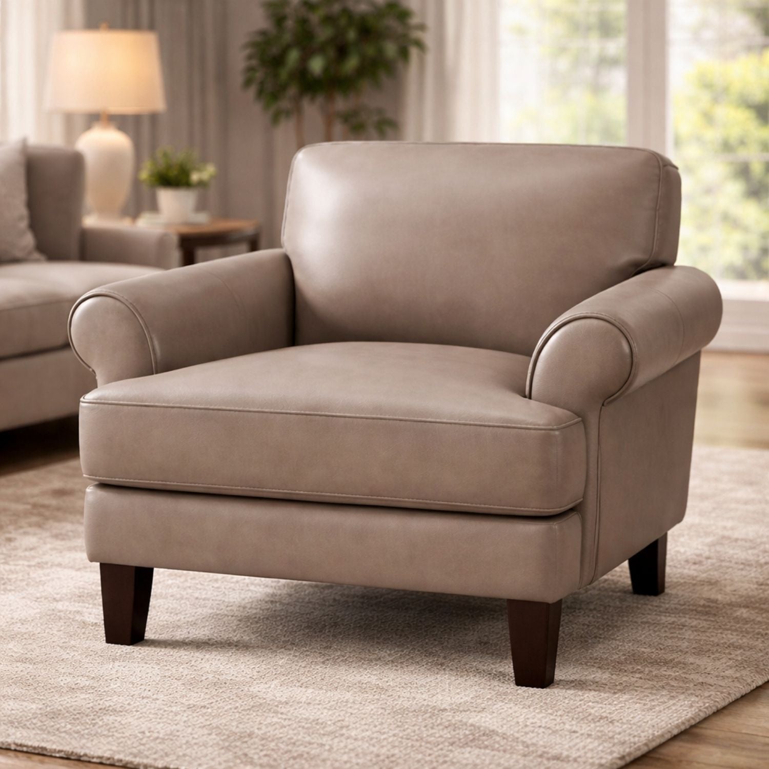 Austra Genuine Leather Accent Chair