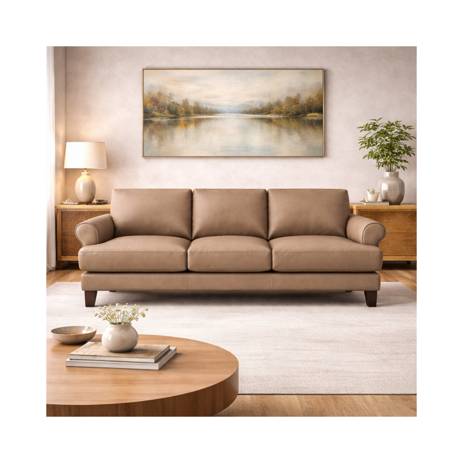 Austra Genuine Leather Sofa