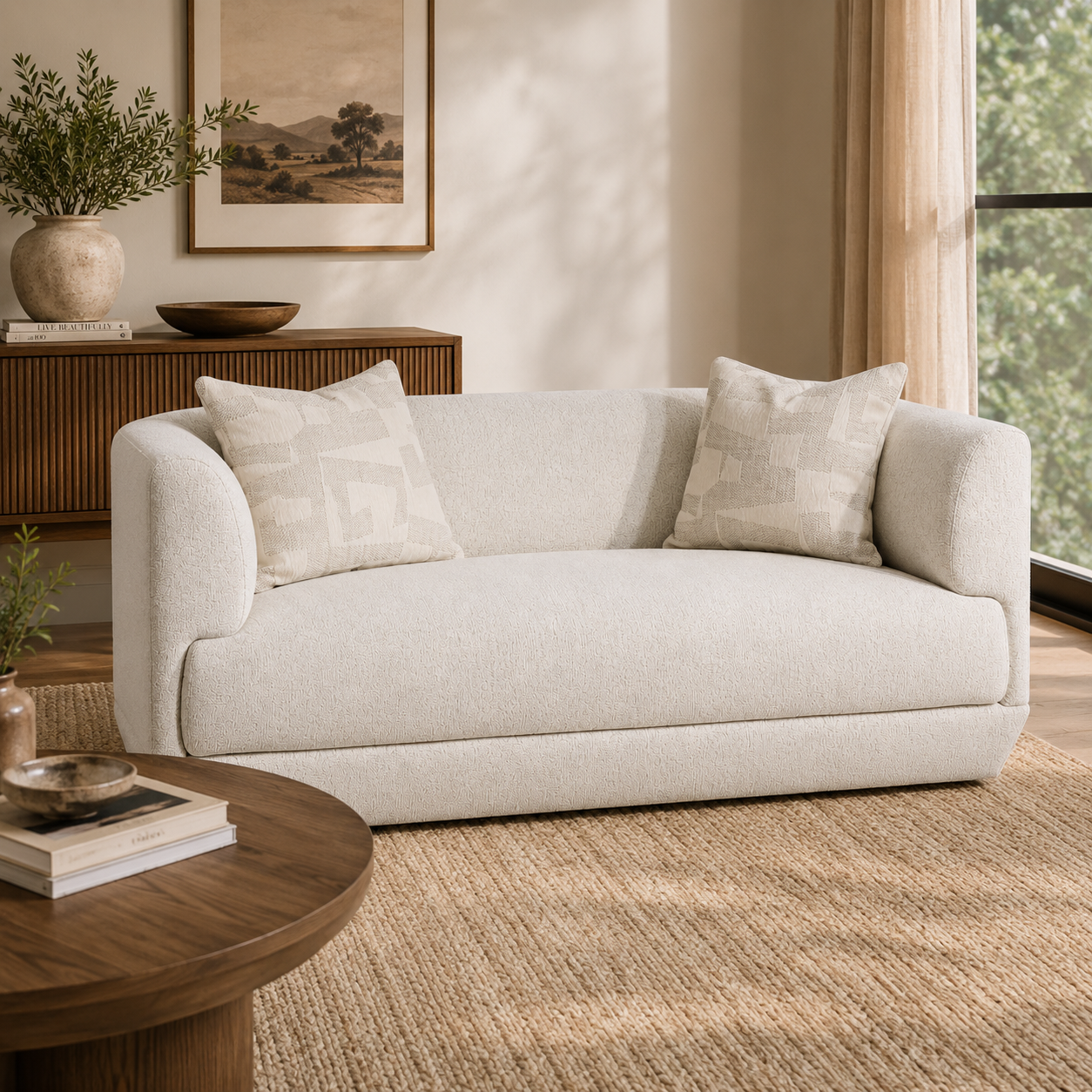 Avelor Loveseat – Beige