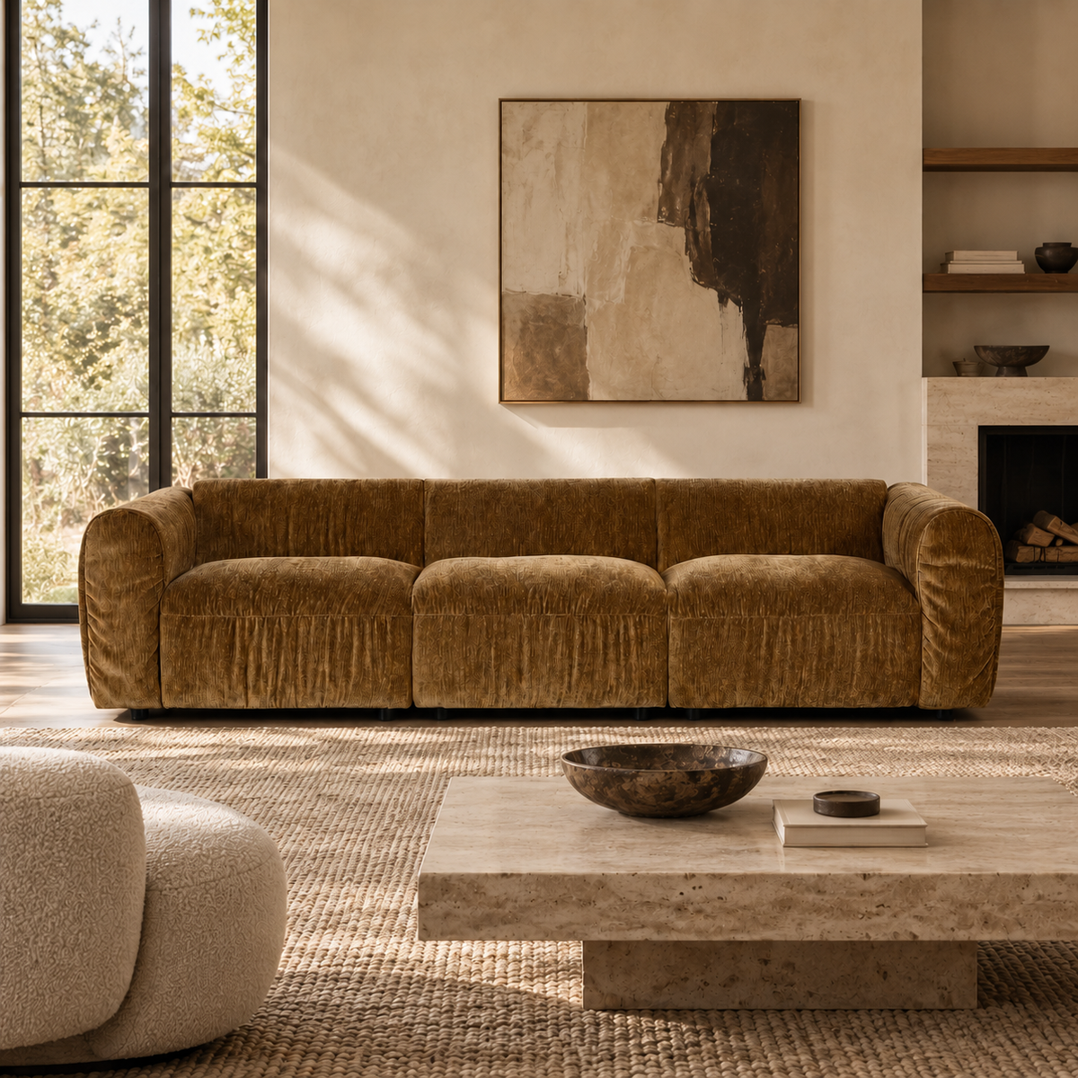 Avenor Modern 3-Seater Sofa