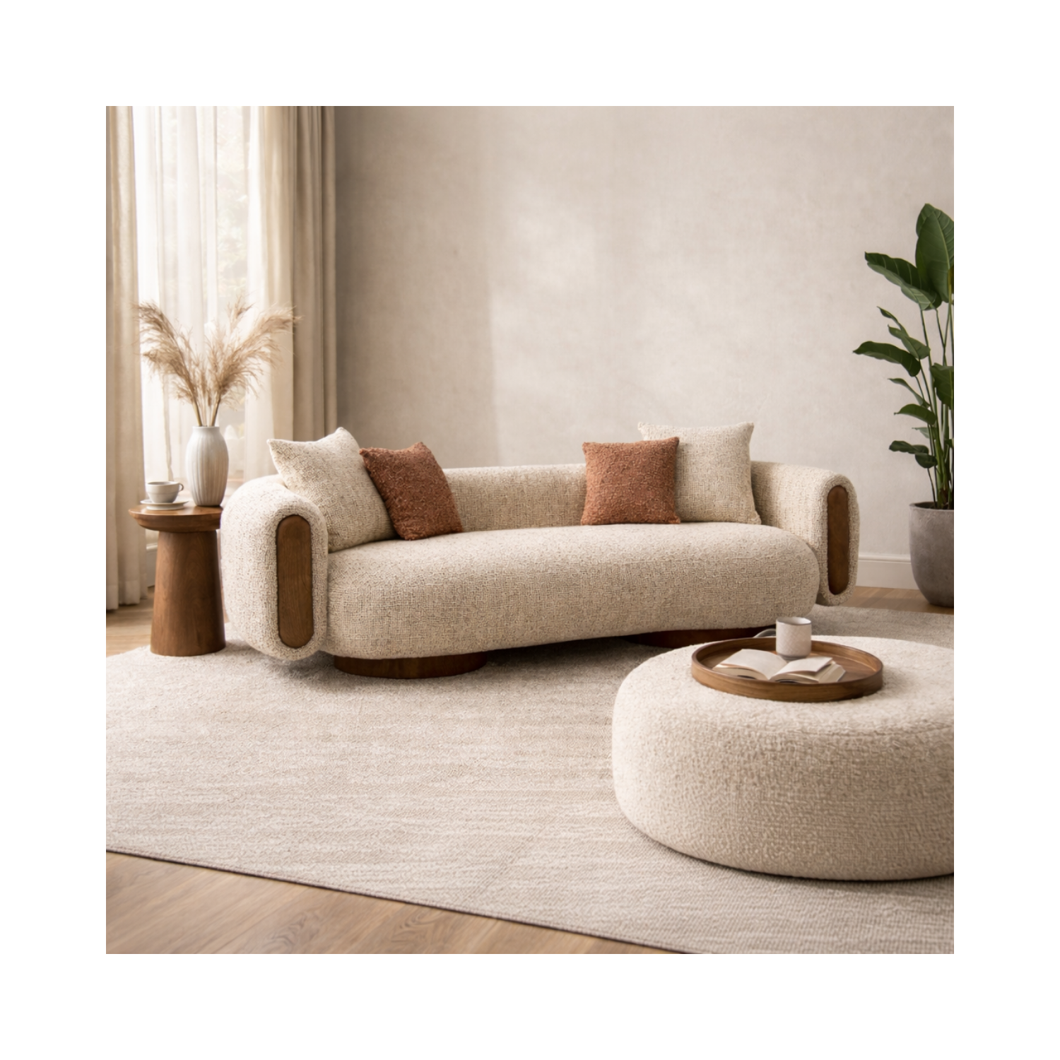 Aylin 4-Seater Large Curved Sofa