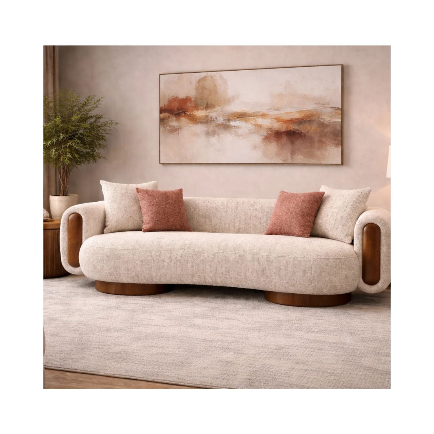 Aylin 3-Seater Curved Sofa