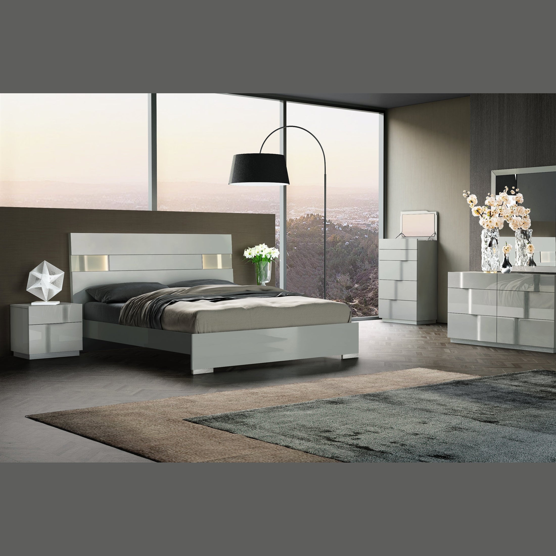 Janice Night Stand - Cool Grey