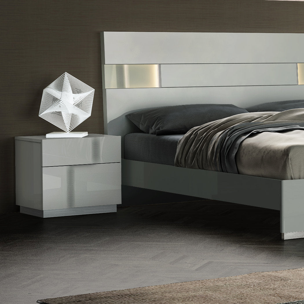 Janice Night Stand - Cool Grey