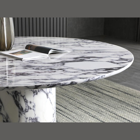 Barclay Glossy Marble Foil Top Dining Table