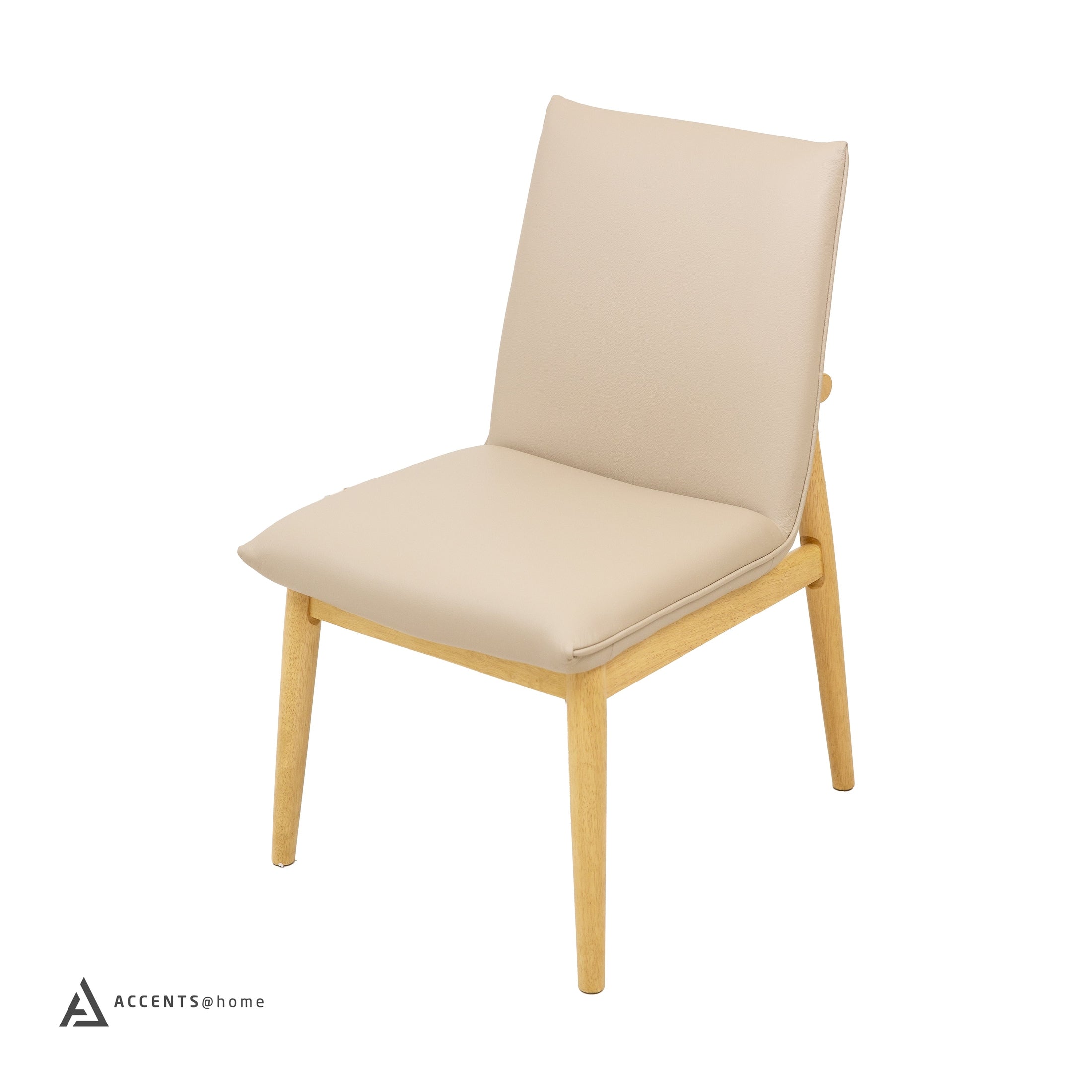 Barnes Genuine Leather Dining Chair - Light Mocha