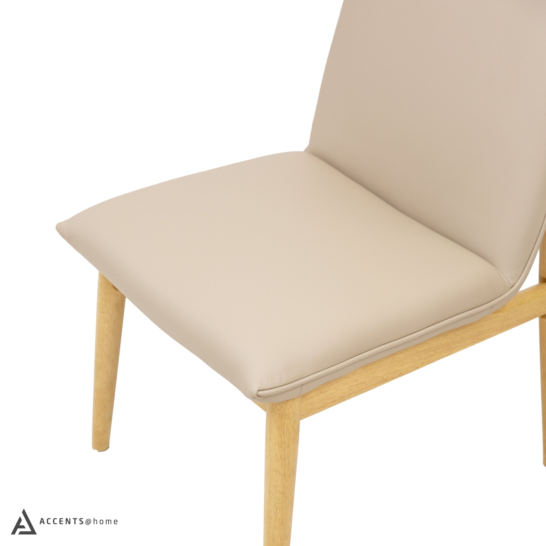 Barnes Genuine Leather Dining Chair - Light Mocha