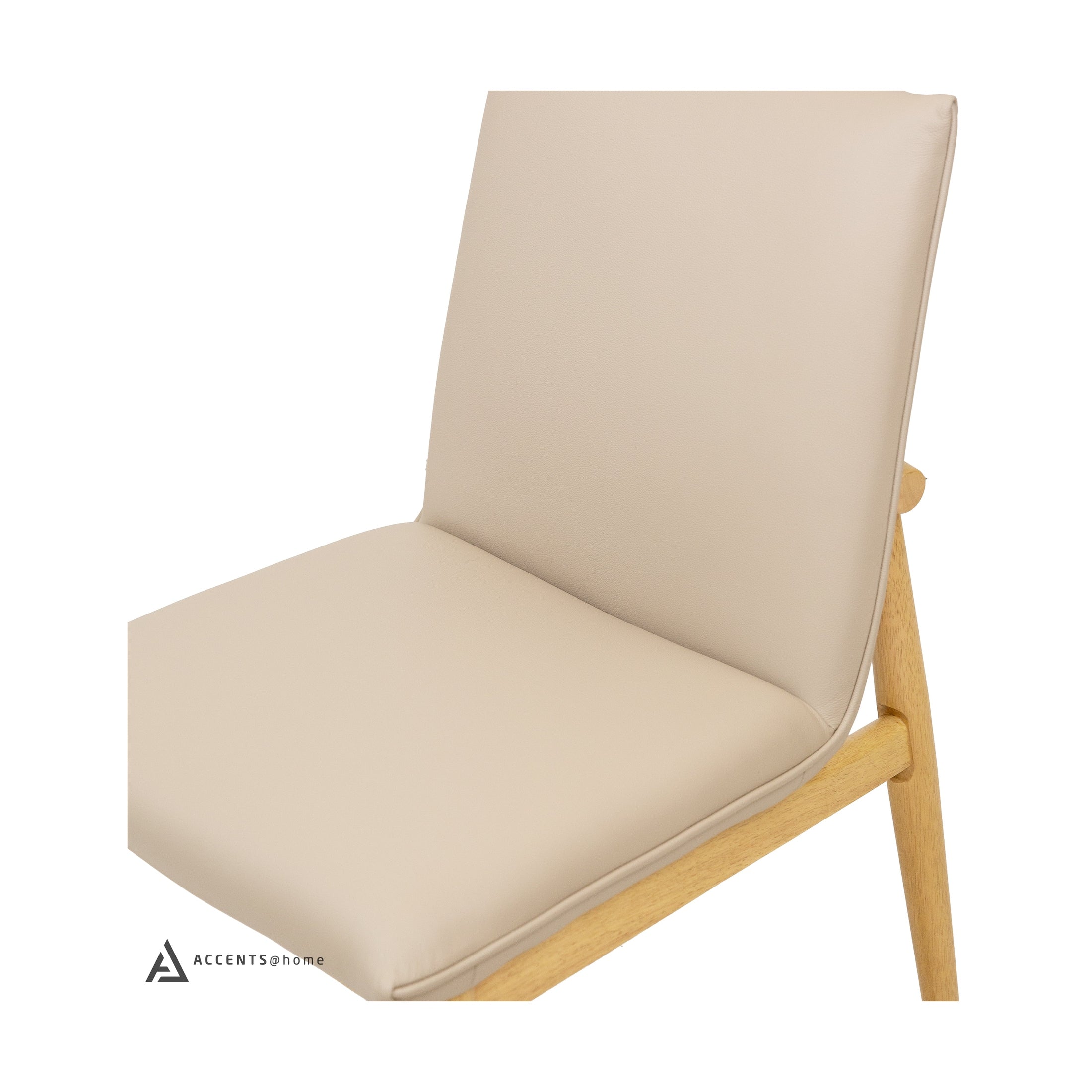 Barnes Genuine Leather Dining Chair - Light Mocha