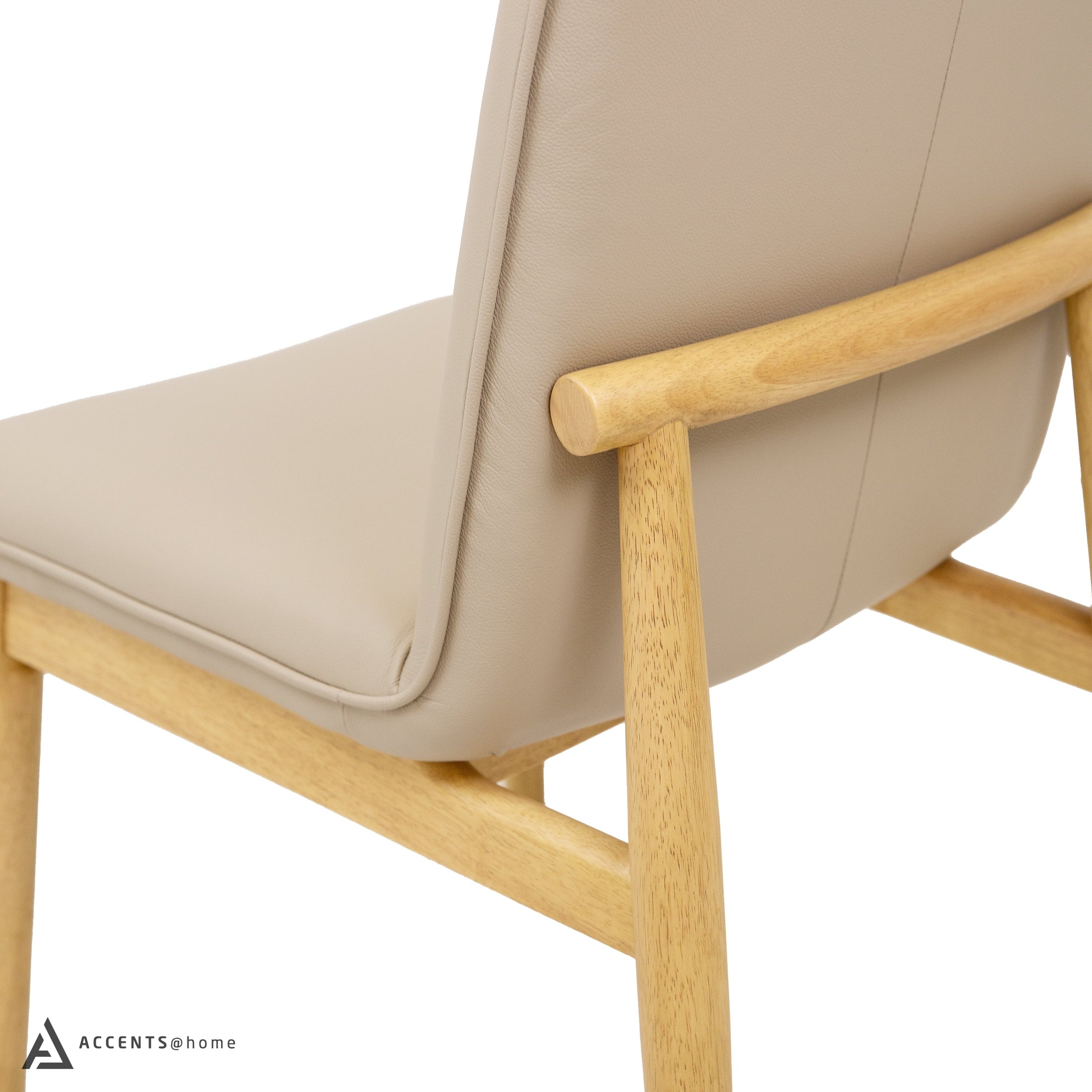 Barnes Genuine Leather Dining Chair - Light Mocha