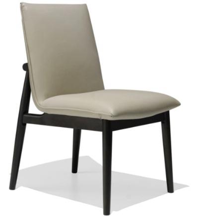 Barnes Genuine Leather Dining Chair - Light Mocha