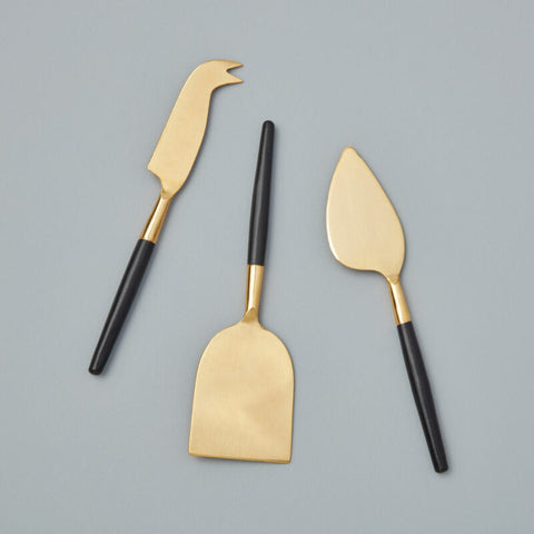 Black & Gold Cheese Set