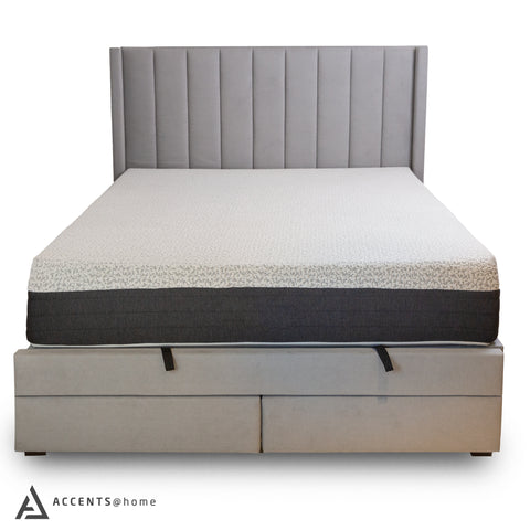 Candice Queen Storage Bed With Drawers - Mist