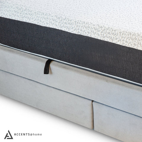 Candice Queen Storage Bed With Drawers - Mist