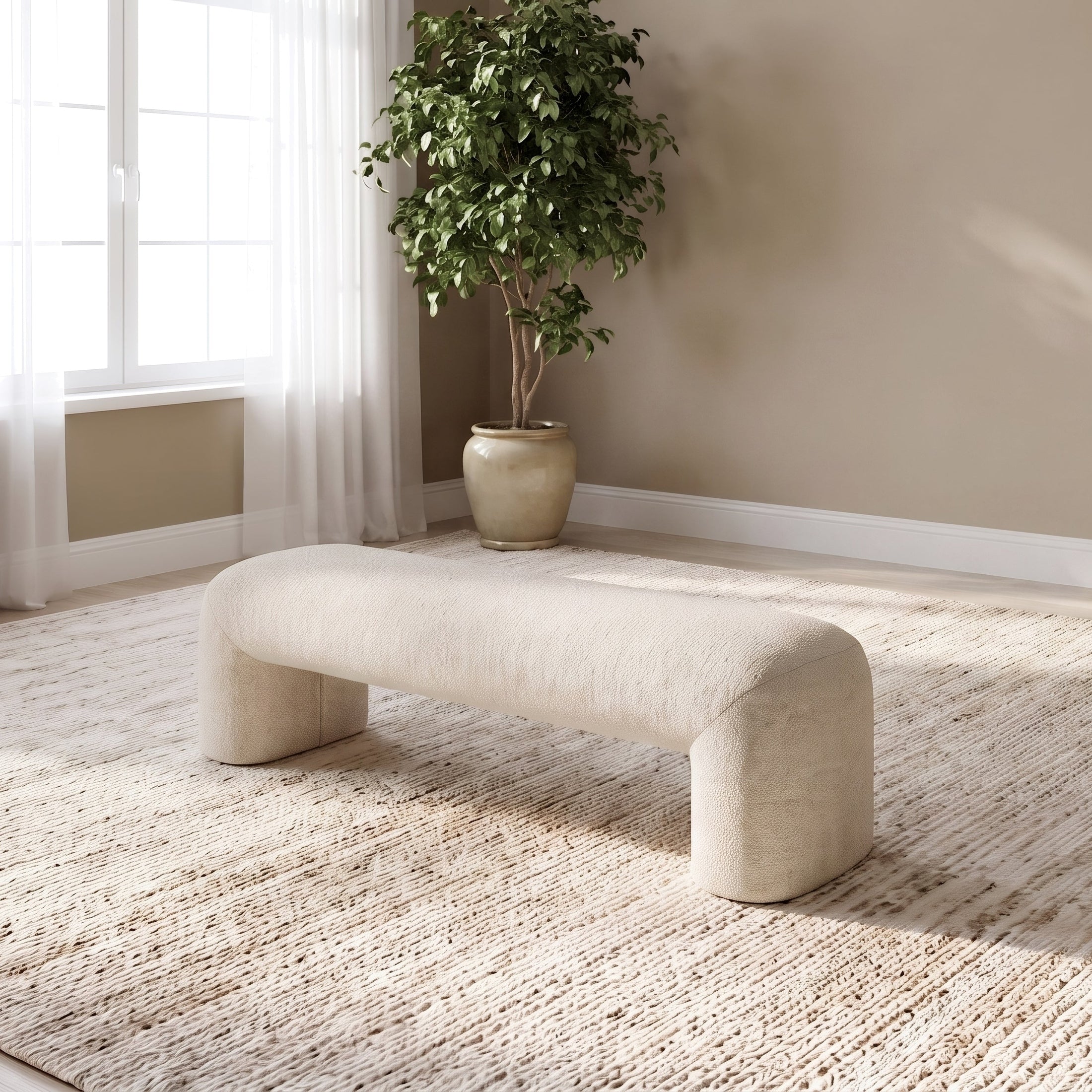 Mocoa Fully Upholstered Bench
