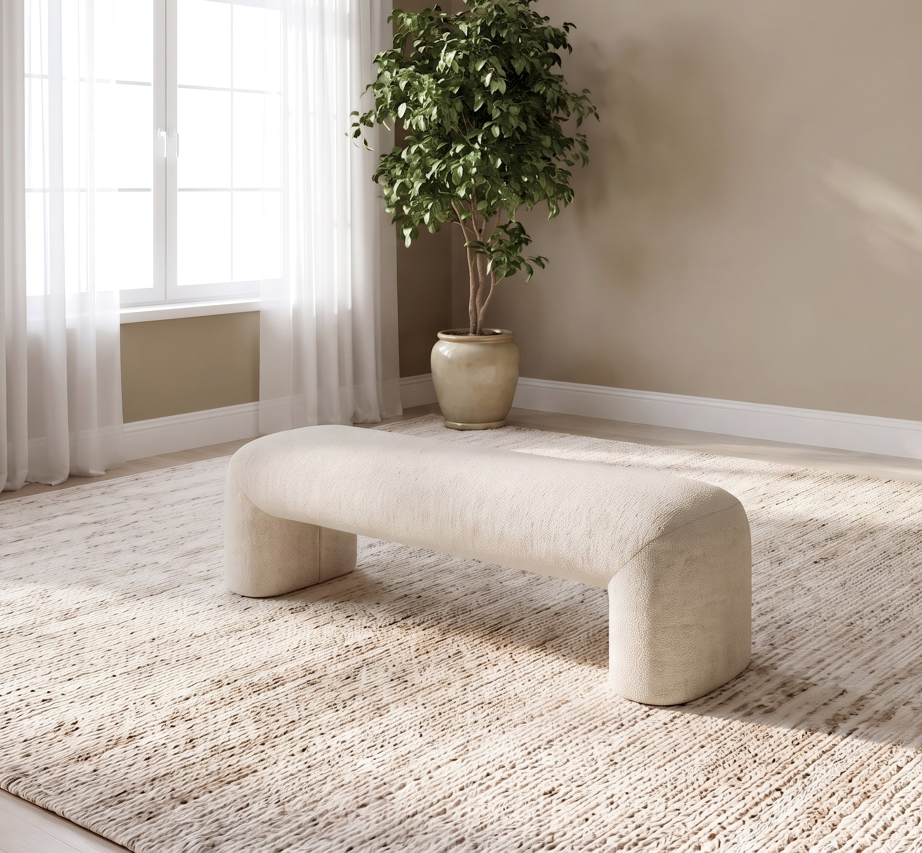 Mocoa Fully Upholstered Bench