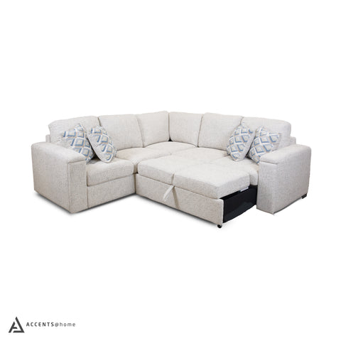 Bjorn Right Pull Out Sleeper Sectional - Quartz - Large