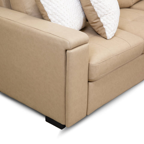 Bjorn Left Pull Out Sleeper Sectional - Soybean - Large
