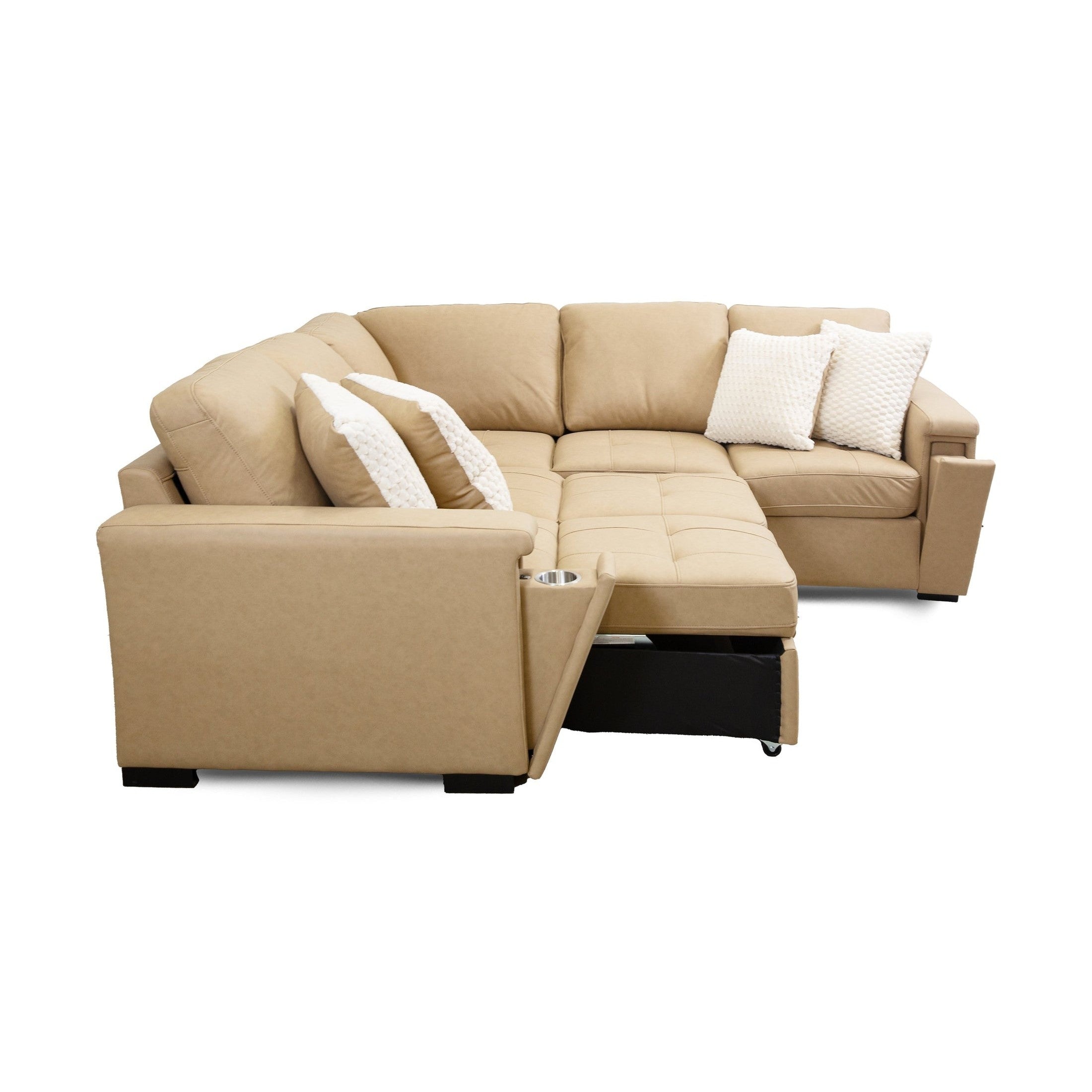 Bjorn Left Pull Out Sleeper Sectional - Soybean - Large