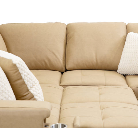 Bjorn Left Pull Out Sleeper Sectional - Soybean - Large