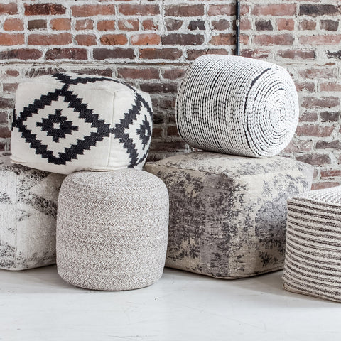 Bohemian Yarn Pouf