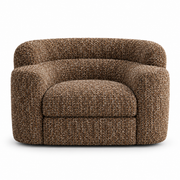 Bron Sculptural Upholstered Accent Chair – Mocha Brown