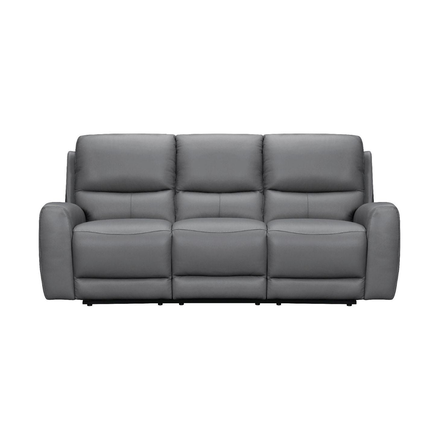 Brooke Leather Power Recliner Sofa - Dark Grey