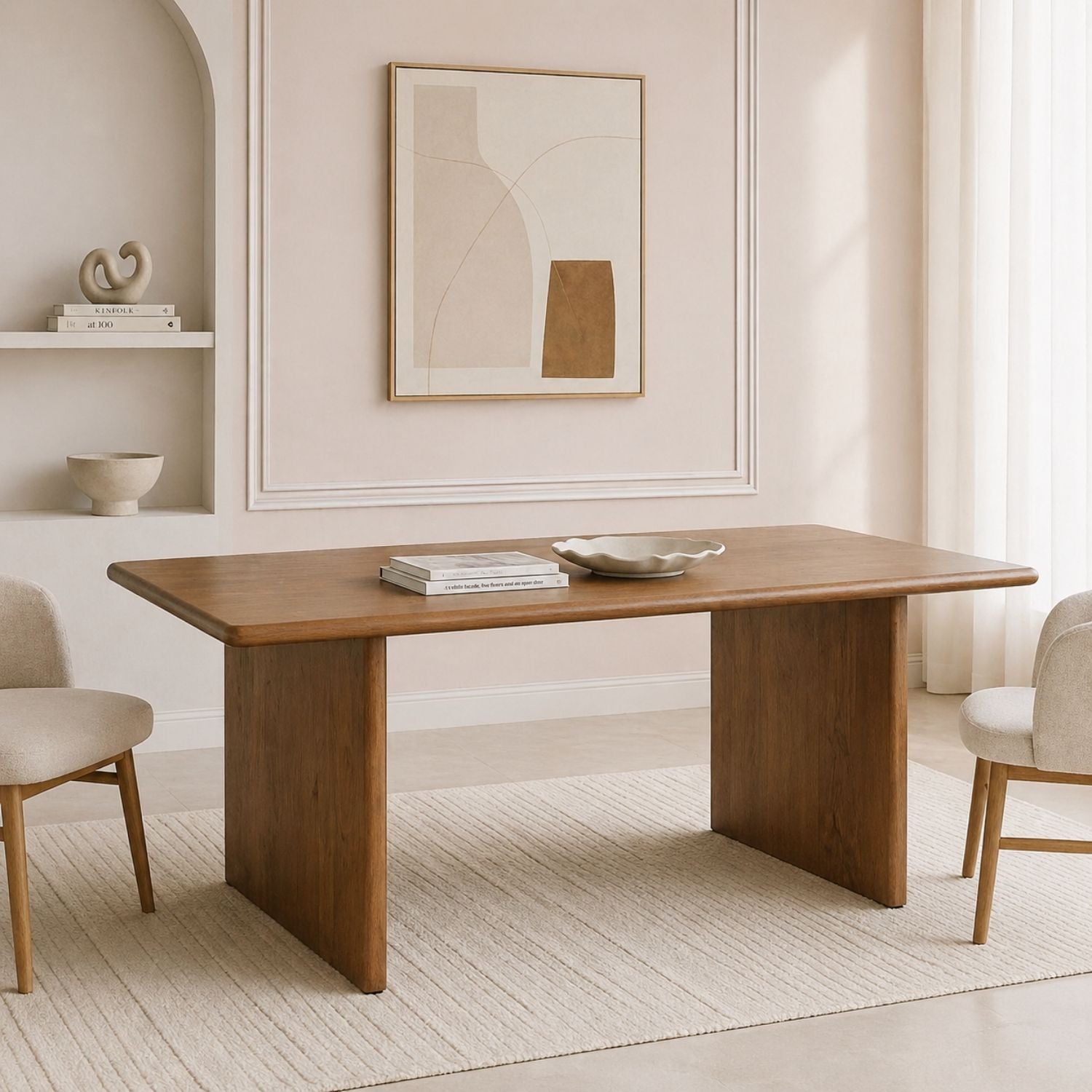 Burke Solid Wood Slab Dining Table