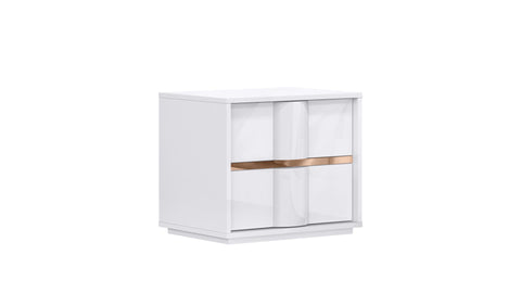 Ondine White Glossy Night Stand
