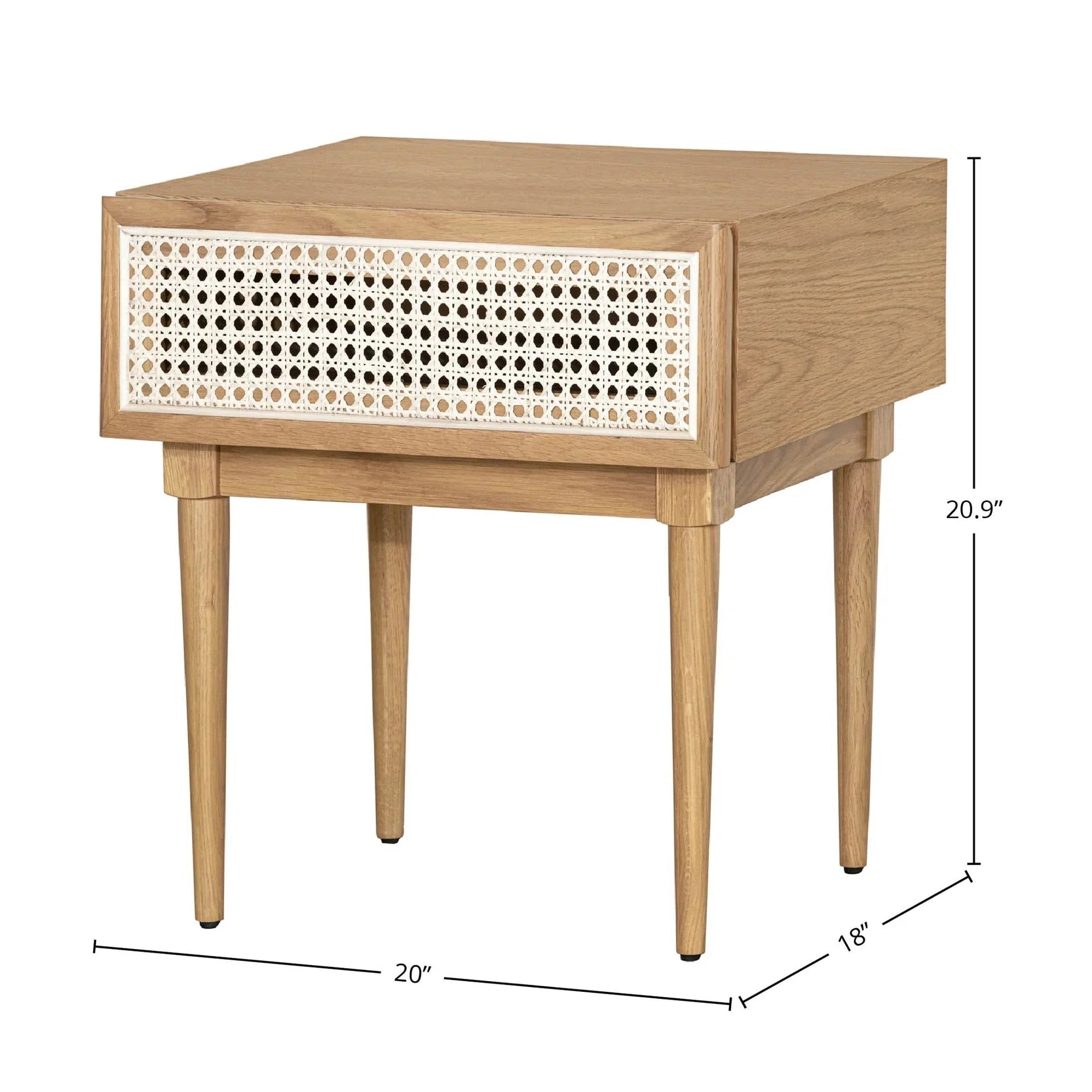 Cane Side Table
