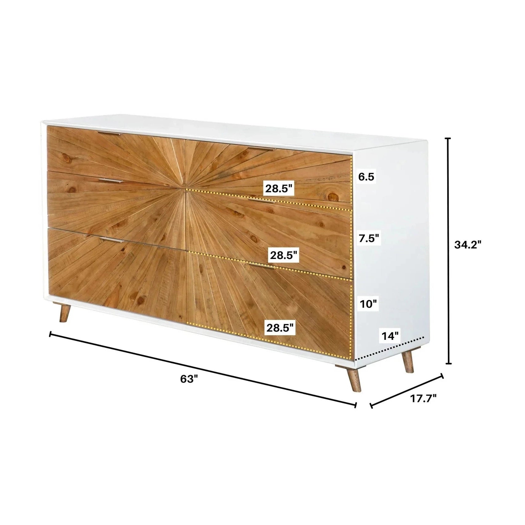 Draycott 6 Drawer Dresser
