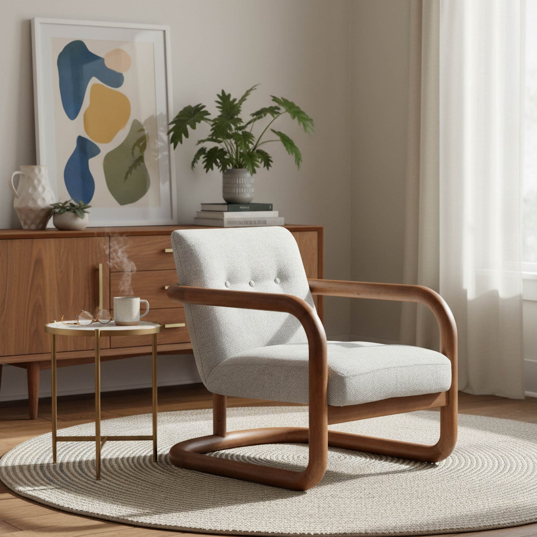 Contour Club Chair – Ivory